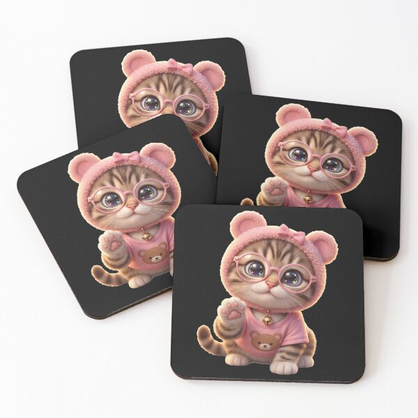Item preview, Adorable 3D Animated Cat Art - Cute Chibi Kitten - TeddyBear Cat designed and sold by FotoLibreStudio.