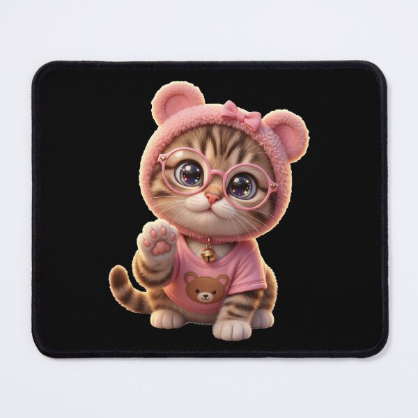 Item preview, Adorable 3D Animated Cat Art - Cute Chibi Kitten - TeddyBear Cat designed and sold by FotoLibreStudio.