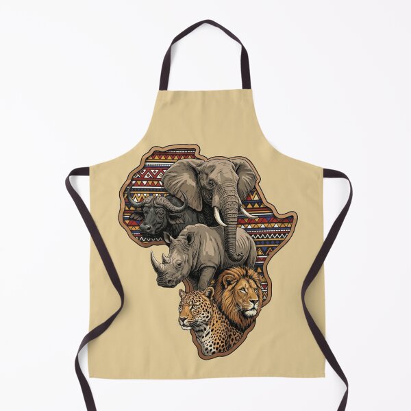 Item preview, African Big Five Safari Animals Map Tribal Pattern designed and sold by d247.