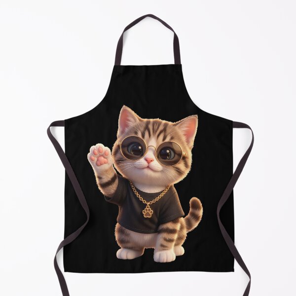 Item preview, Adorable 3D Animated Cat Art - Cute Chibi Kitten - Give me five Cat designed and sold by FotoLibreStudio.