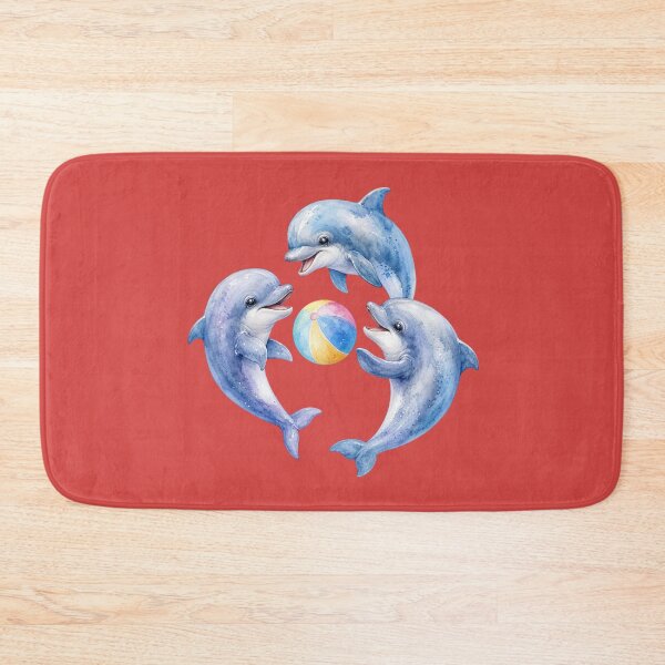 Item preview, Cute Dolphins Playing with Beach Ball - Watercolor Nursery Art designed and sold by PAPIRO SIGLO XXI.