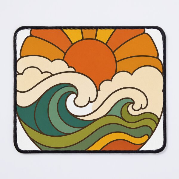 Item preview, Retro Groovy Waves - Groovy 70s Aesthetic Design designed and sold by VisualArtsOasis.