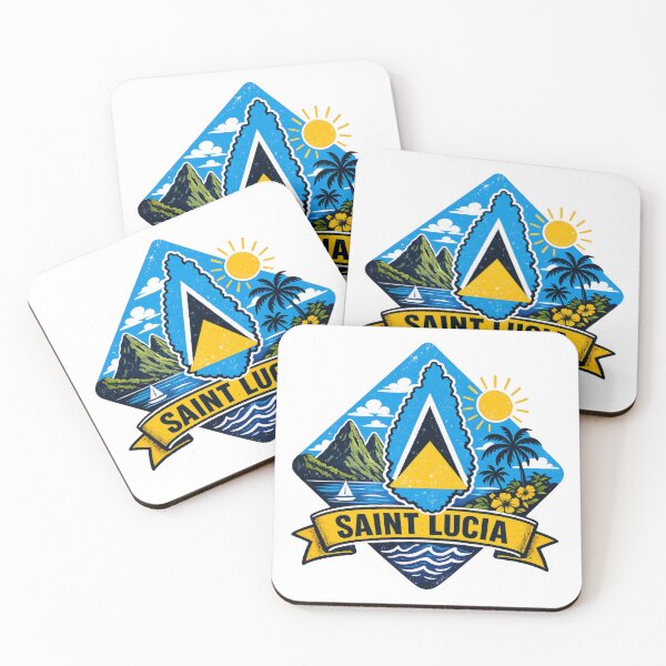 Item preview, Saint Lucia Flag Map designed and sold by scicilysimonee.