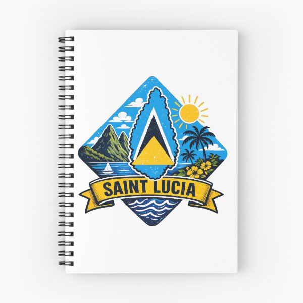 Item preview, Saint Lucia Flag Map designed and sold by scicilysimonee.