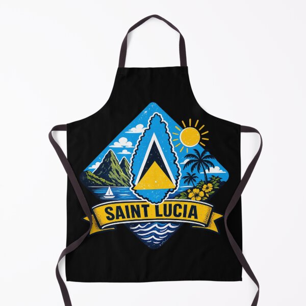 Item preview, Saint Lucia Flag Map designed and sold by scicilysimonee.