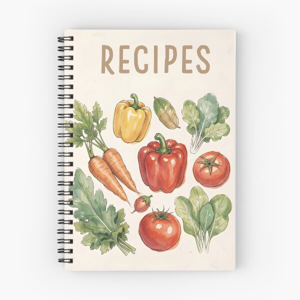 Artikelvorschau, Rezepte – Aquarell-Gemüse-Kochbuch-Coverdesign entworfen und verkauft von EmeraldeaArt.
