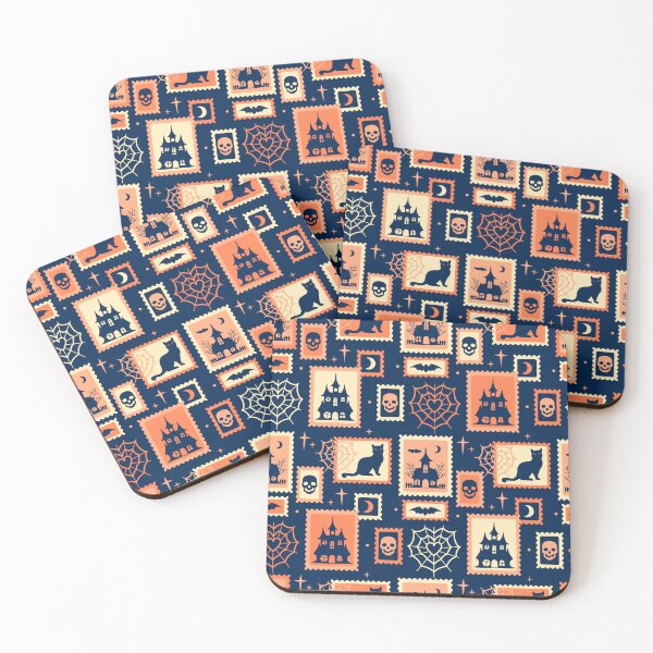 Item preview, Retro Halloween Artistamps designed and sold by LMHDesigns.