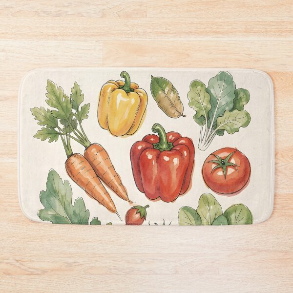 Item preview, Recipes – Watercolor Vegetables Cookbook Cover Design designed and sold by EmeraldeaArt.