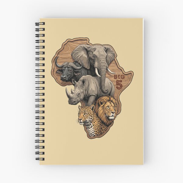 Item preview, African Big 5 Wildlife Safari Animals designed and sold by d247.