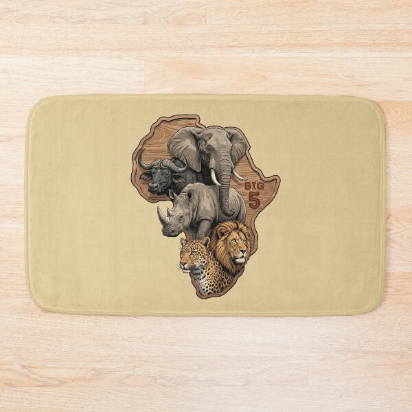 Item preview, African Big 5 Wildlife Safari Animals designed and sold by d247.