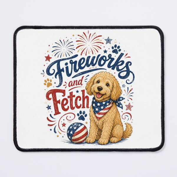 Item preview, Fireworks and Fetch | 4th of July designed and sold by Katybmadeit.