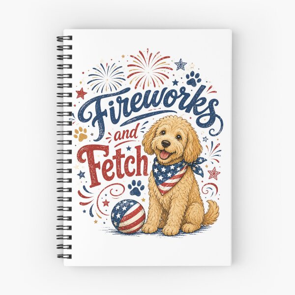 Item preview, Fireworks and Fetch | 4th of July designed and sold by Katybmadeit.