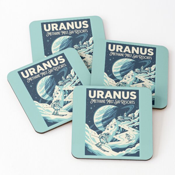 Item preview, Uranus Retro NASA Travel Poster Methane Ski Resorts designed and sold by RetroRewind Studio.