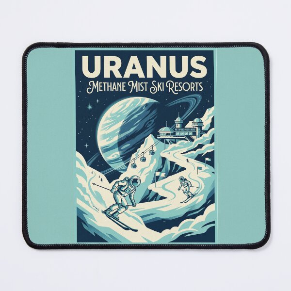 Item preview, Uranus Retro NASA Travel Poster Methane Ski Resorts designed and sold by RetroRewind Studio.