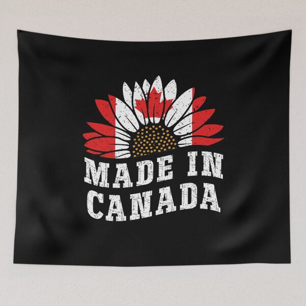 Item preview, Vintage Made in Canada Sunflower Retro Canadian Flag designed and sold by Dmetalx Art Apparel.