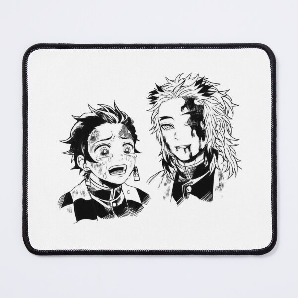 Item preview, Sun breathing protagonist crying next to the bloodied Flame Hashira designed and sold by JohnnyFive8.