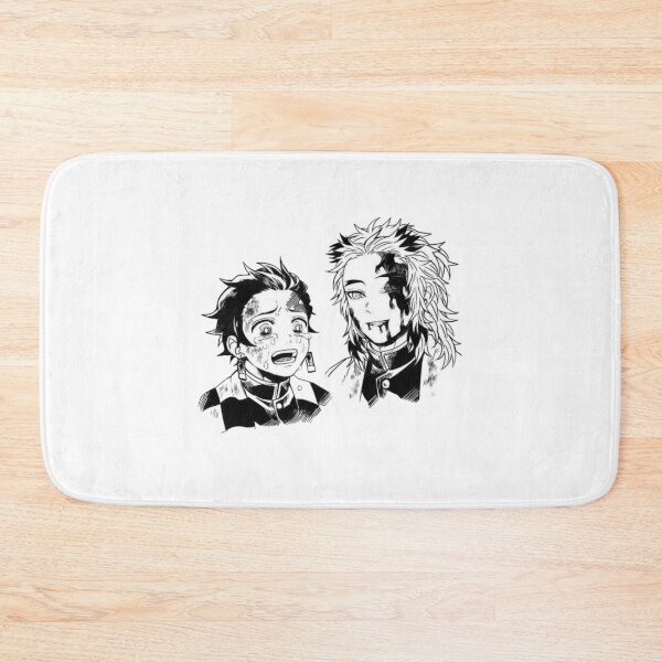 Item preview, Sun breathing protagonist crying next to the bloodied Flame Hashira designed and sold by JohnnyFive8.