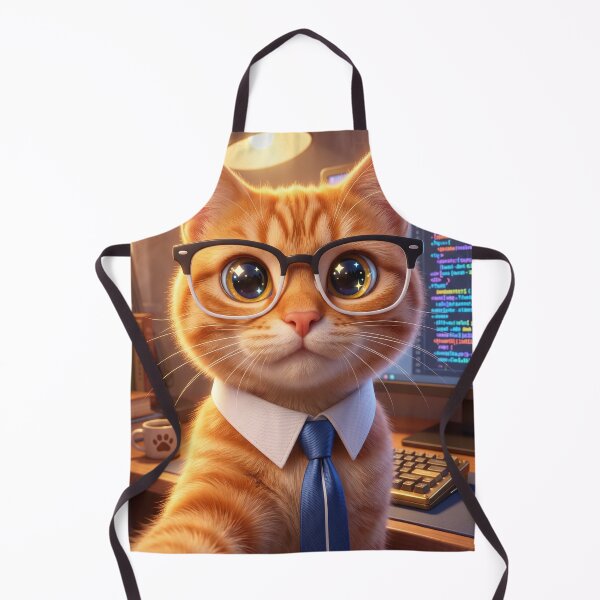 Item preview, Adorable 3D Animated Cat Art - Cute Chibi Kitten - Computer Cat designed and sold by FotoLibreStudio.