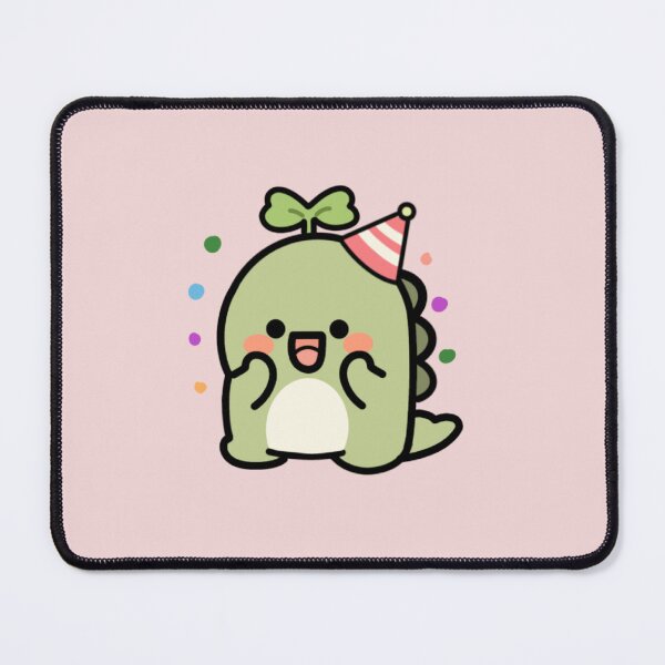 Item preview, Party Dinosaur Celebration | Cute Kawaii Birthday Dino Sticker designed and sold by SunCraftStudio.