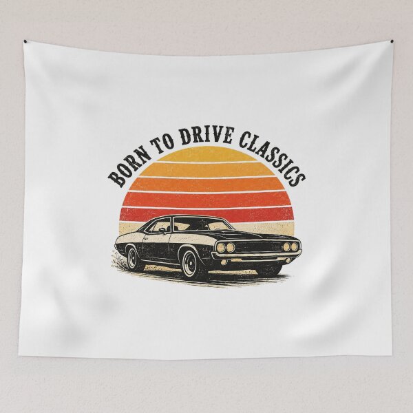 Item preview, Born to Drive Classics ⭐ Retro Muscle Car Vintage Gift designed and sold by UrbanPrintVibes.
