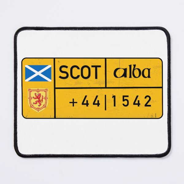 Item preview, Scotland License Plate Sticker | Yellow Vintage Plate Design & Scottish Flag | Celtic Heritage Series designed and sold by Mawtini Collective.