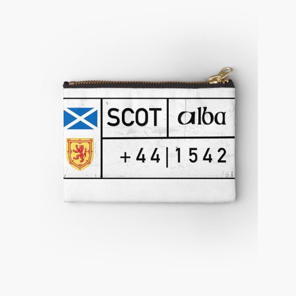 Item preview, Scotland License Plate Sticker | White Plate Design & Scottish Flag | Celtic Heritage Series designed and sold by Mawtini Collective.