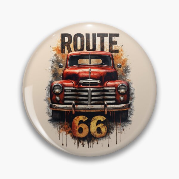 Item preview, Vintage Route 66 Classic Truck Retro American Car designed and sold by Retro Arabica.