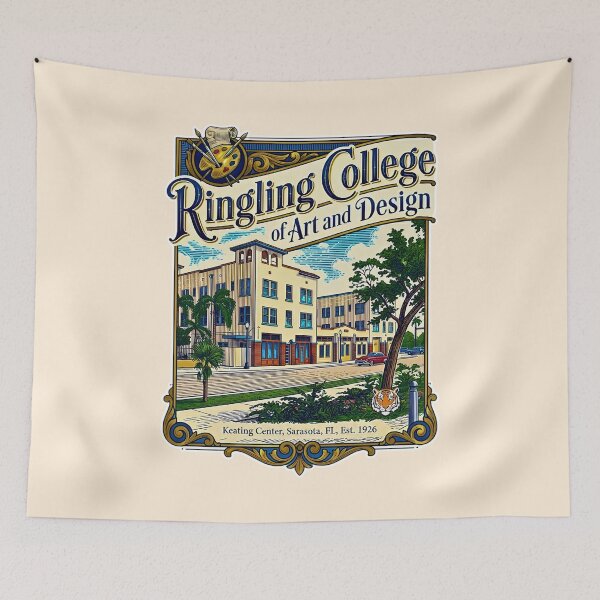 Item preview, Historic Keating Center Sarasota Art Campus Vintage Engraving designed and sold by EvergreenPark - Tee Studio.