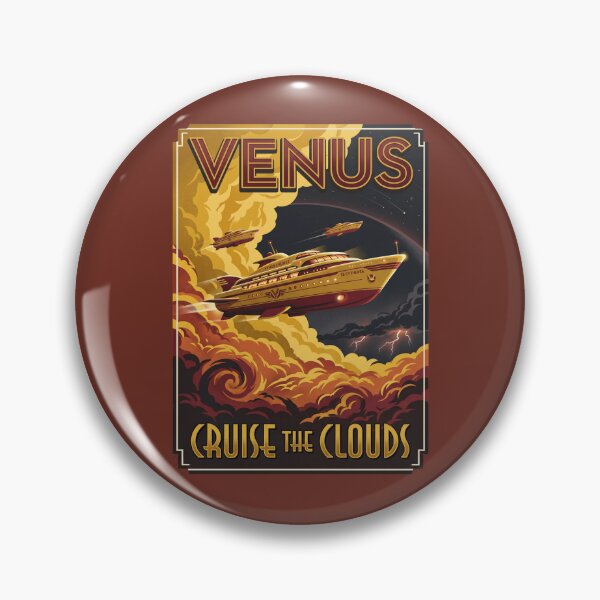 Item preview, Venus Retro NASA Travel Poster Cruise The Clouds designed and sold by RetroRewind Studio.