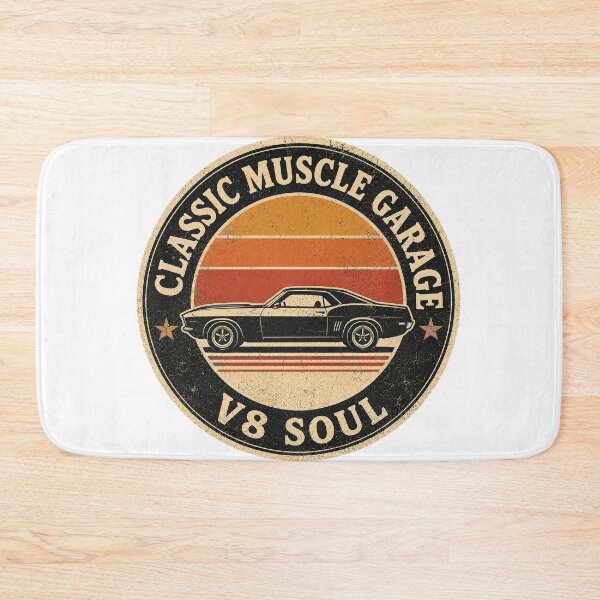 Item preview, Classic Muscle Garage ⭐ V8 Soul Retro Muscle Car Badge Gift designed and sold by UrbanPrintVibes.