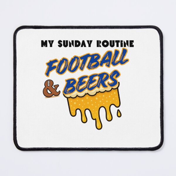 Item preview, Vintage Football & Beers Graphic Tee — Funny Sunday Routine Shirt for Rams Fans designed and sold by ThatFootball12.