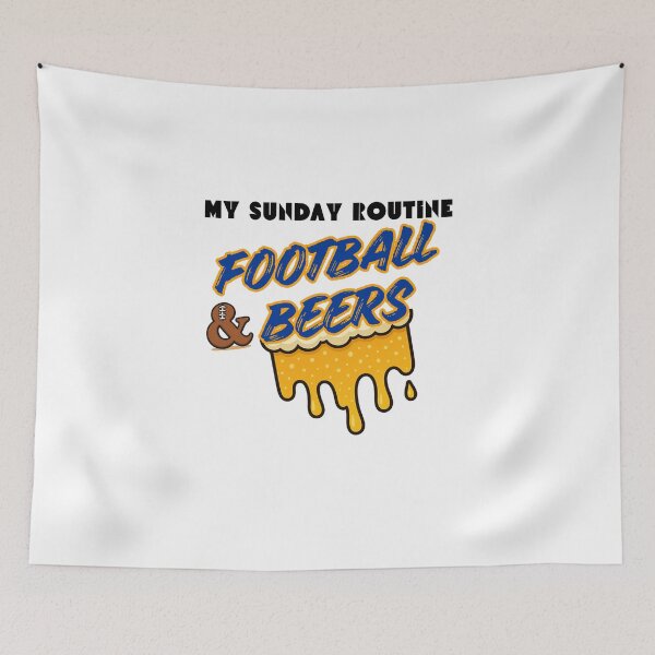 Item preview, Vintage Football & Beers Graphic Tee — Funny Sunday Routine Shirt for Rams Fans designed and sold by ThatFootball12.