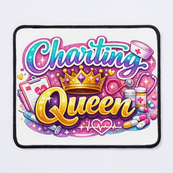 Item preview, Charting Queen Nurse Sticker | Cute Nurse Sticker | Nursing Student Gift | RN Sticker | Nurse Life Decal | Medical Worker Sticker designed and sold by overcomercrafts.