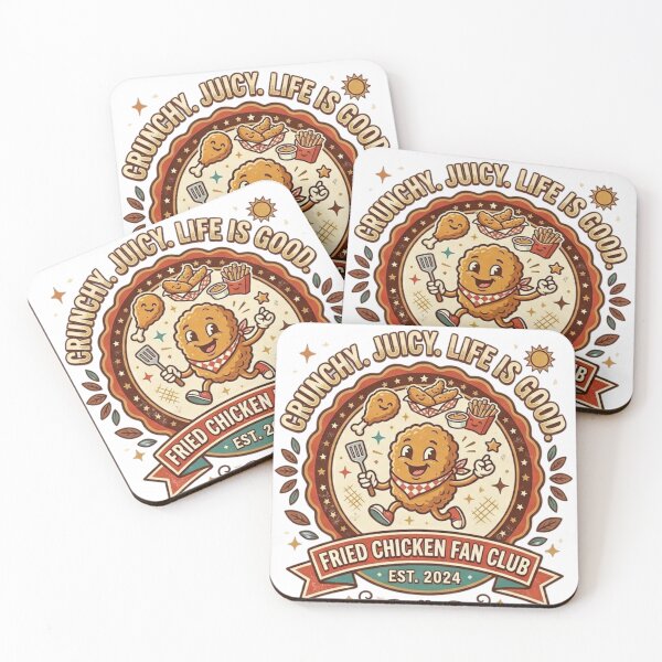 Item preview, Fried Chicken Fan Club Crunchy Juicy Retro Foodie Mascot designed and sold by Wear Sculpt.