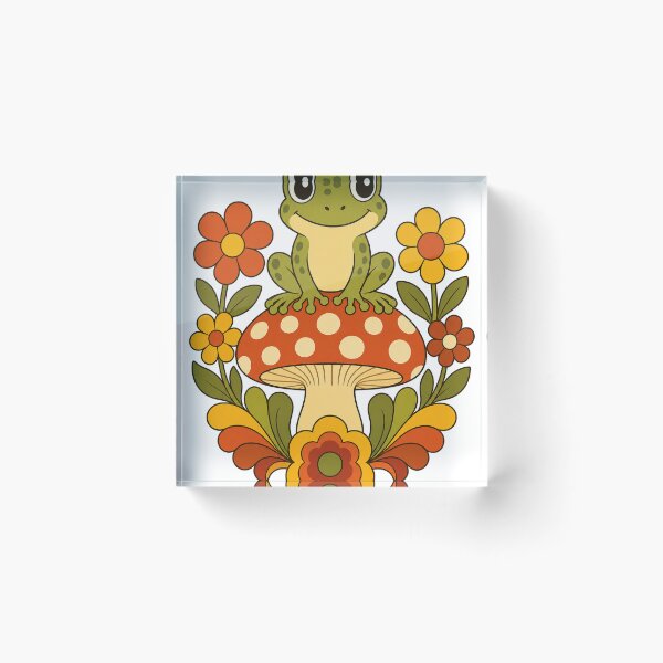 Item preview, Retro Groovy Frog - Groovy 70s Aesthetic Design designed and sold by VisualArtsOasis.