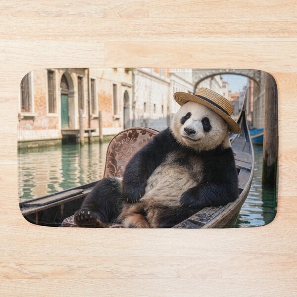 Item preview, Panda Bear Soaks Up Venice Gondola Ride designed and sold by Tridentulus.