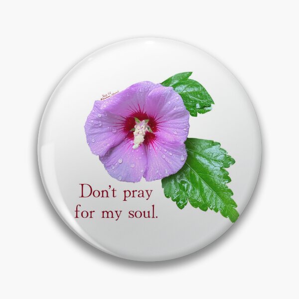 Item preview, Don’t pray for my soul, Purple flower with leaves designed and sold by Josephine Ethereal.