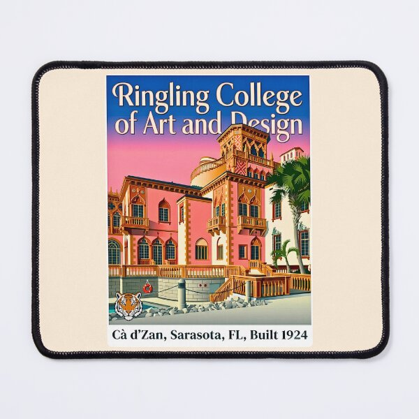 Item preview, Ringling College Vintage Travel Poster Art designed and sold by EvergreenPark - Tee Studio.