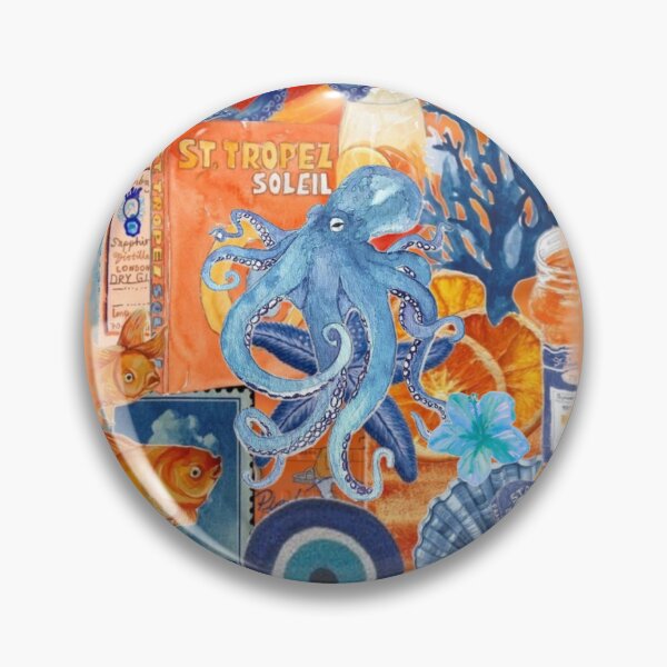 Item preview, Orange and Blue Collage designed and sold by Collage Gallery.