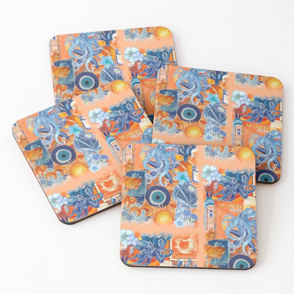 Item preview, Orange and Blue Collage designed and sold by Collage Gallery.