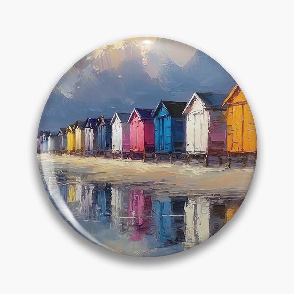 Item preview, Abstract Beach Hut Love Contemporary Modern Landscape designed and sold by davidelder.
