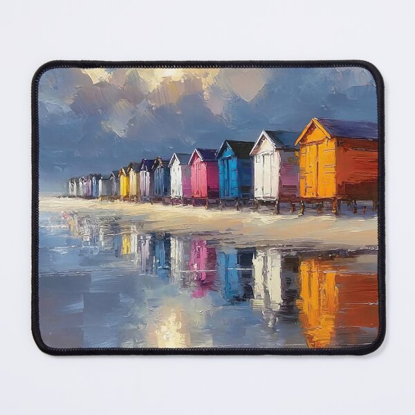 Item preview, Abstract Beach Hut Love Contemporary Modern Landscape designed and sold by davidelder.