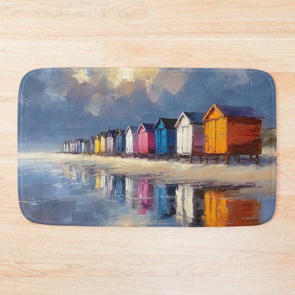 Item preview, Abstract Beach Hut Love Contemporary Modern Landscape designed and sold by davidelder.