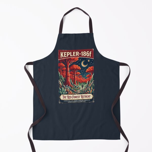 Item preview, Kepler-186f Retro NASA Travel Poster Red Forest designed and sold by RetroRewind Studio.