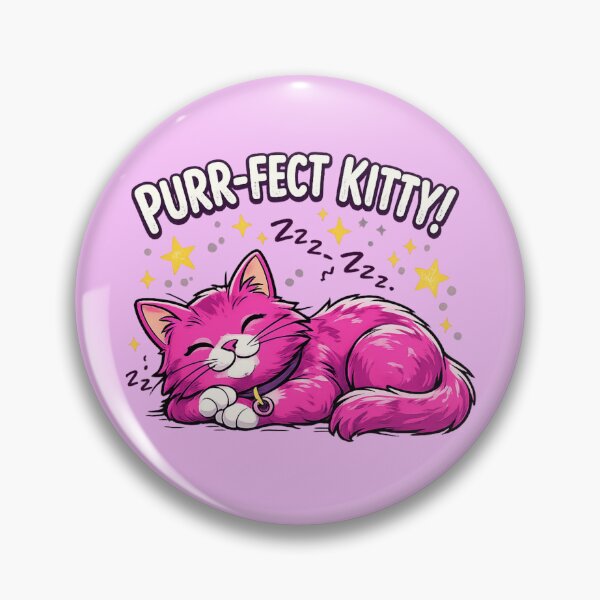 Item preview, Purr-fect Kitty Pink Cat is sleeping soundly designed and sold by World-of-Magic.