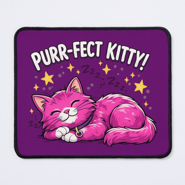 Item preview, Purr-fect Kitty Pink Cat is sleeping soundly designed and sold by World-of-Magic.