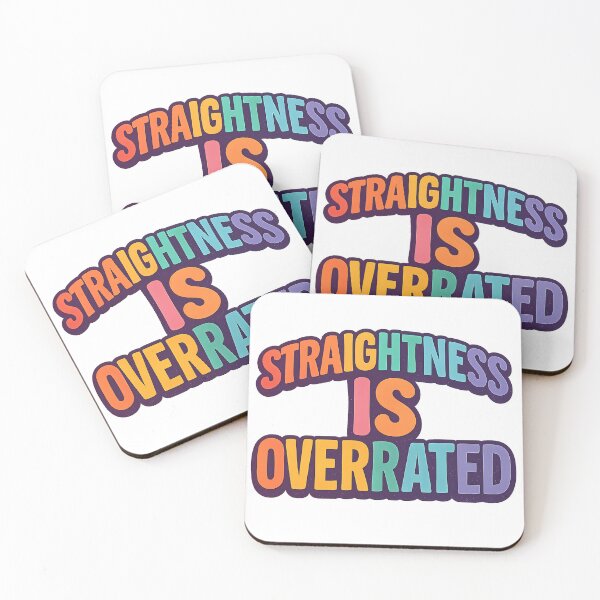 Item preview, Straightness Is Overrated - Funny Rainbow Queer Pride designed and sold by Haus Of Sin.