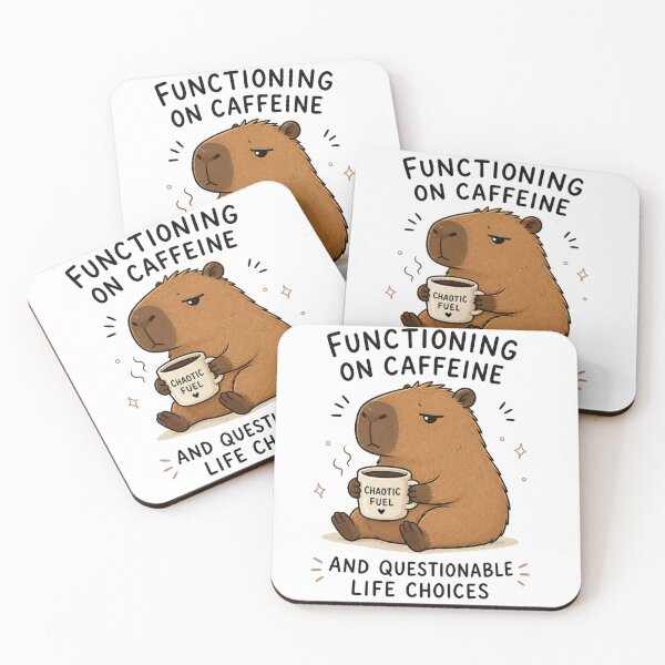 Item preview, Capibara con taza de café designed and sold by Noriva.