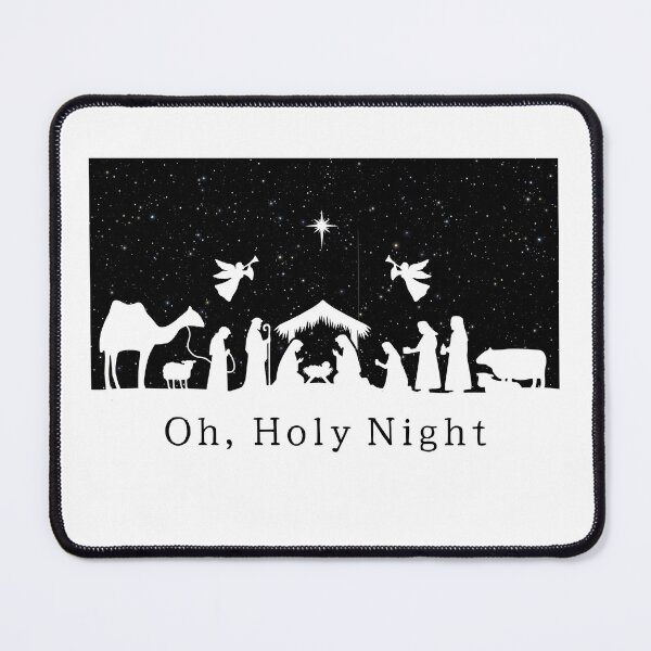 Item preview, Minimalist Black White Nativity Scene Christmas designed and sold by GlueGunEnergy.