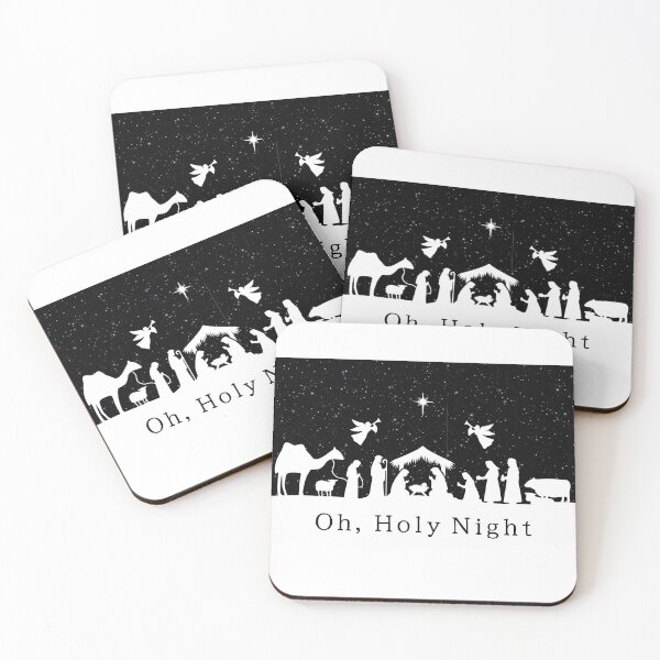 Item preview, Minimalist Black White Nativity Scene Christmas  designed and sold by GlueGunEnergy.